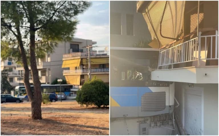 אוטובוס התנגש בבית באזור פאפאגוס