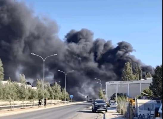 Fire at Factory in SOPAZ Area, Nicosia