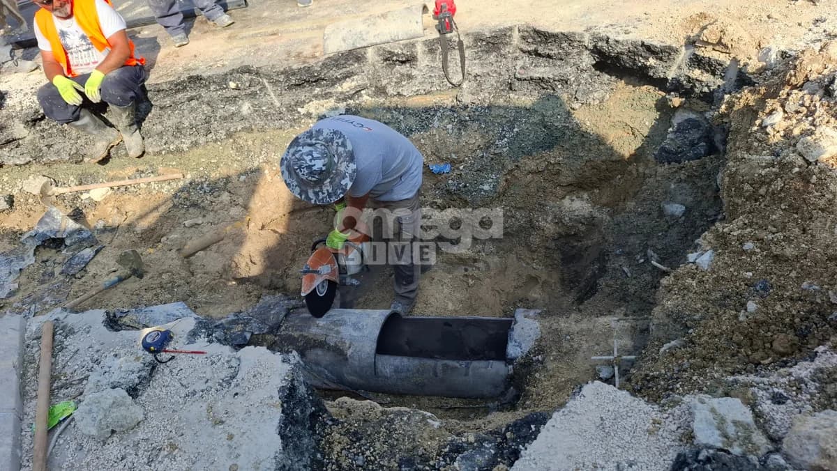 ניקוסיה: נזק לצינור מים גורם לבעיות באספקת המים