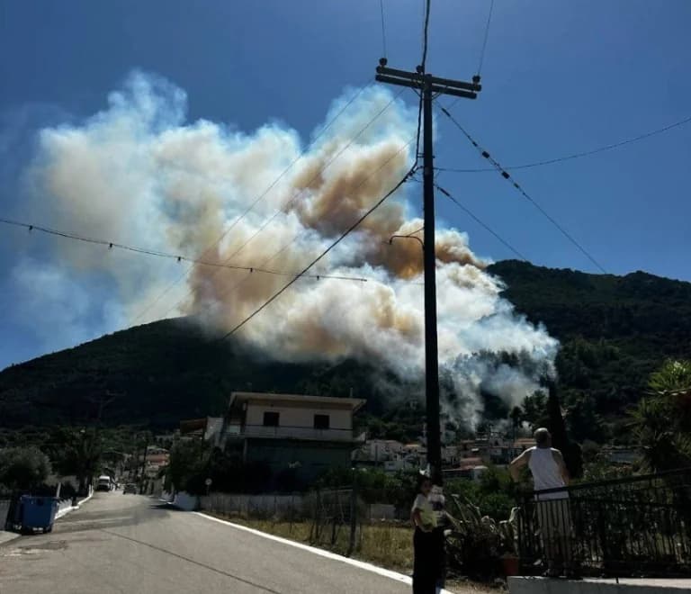 Fire in Troizina: Ground and Air Forces Respond