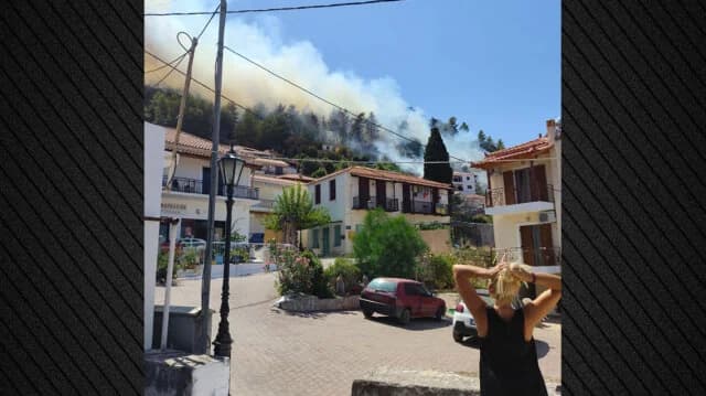 Fire at Devil's Bridge Troizina: Aerial Efforts Underway