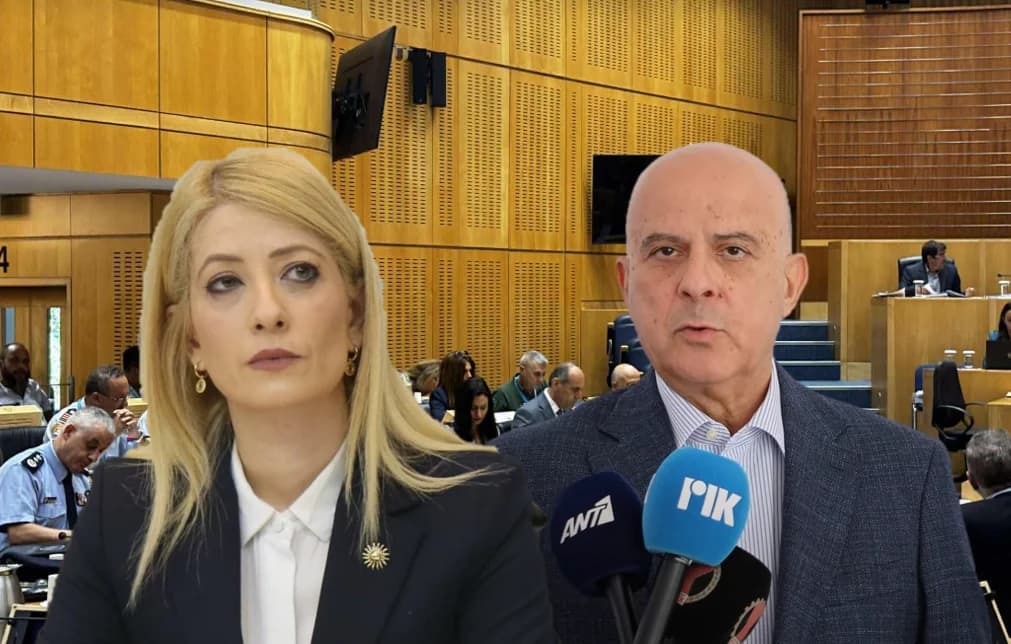 Tensión entre Annita Demetriou y Marios Karoyiannis en el Parlamento por el incendio de Limassol