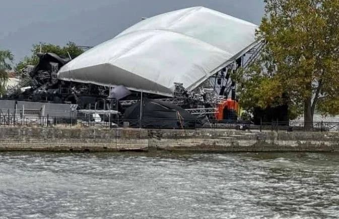 Ιωάννινα: Μπουρίνι κατέστρεψε τη σκηνή συναυλίας με Βίσση, Ρέμο και Μάστορα