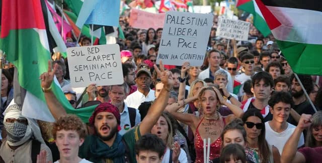 Διαδηλώσεις για τη Γάζα στο Φεστιβάλ Κινηματογράφου Βενετίας