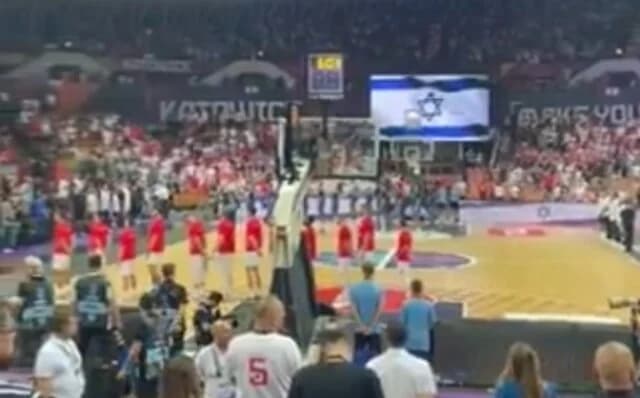 יורובאסקט 2025: קריאות בוז במהלך ההמנון הישראלי בפולין
