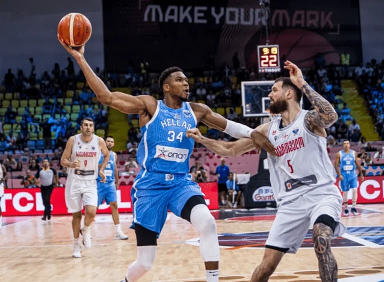 Spektakuläres Sloukas-Antetokounmpo-Spiel bei der Eurobasket