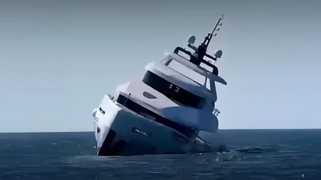 土耳其：价值 80 万欧元的豪华游艇在下水时沉没