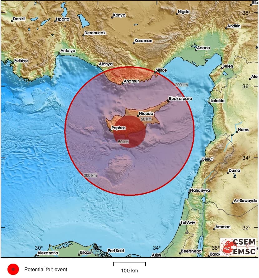 4 Richter Earthquake Hits Limassol