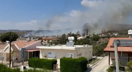 Πυρκαγιά στη Μουτταγιάκα Λεμεσού: Κοντά σε σπίτια
