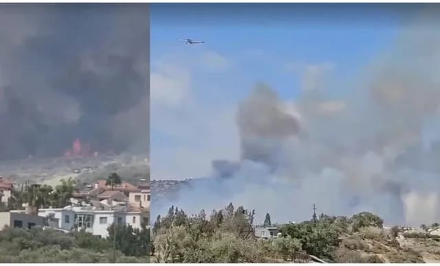 Ανεξέλεγκτη πυρκαγιά στη Μουτταγιάκα Λεμεσού – Ενεργοποίηση «ΙΚΑΡΟΣ 2»