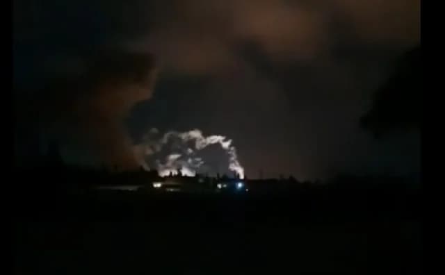 Israeli Airstrike on Military Base in Homs, Syria