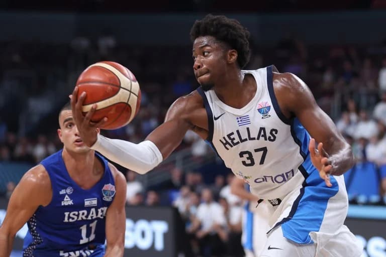 Impressive Kostas Antetokounmpo with 4 Blocks in Greece-Lithuania Game