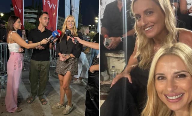 Christiana Aristotelous, Gogo Alexandrinou und Maria Kavogianni beim Konzert von Anna Vissi