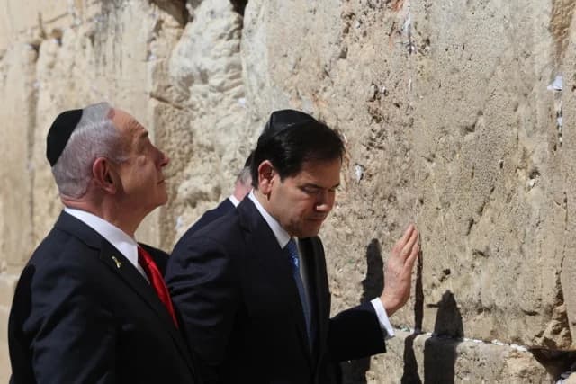 Rubio y Netanyahu en el Muro de las Lamentaciones: 'La alianza EEUU-Israel es más fuerte que nunca'