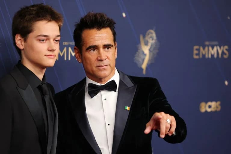 Colin Farrell and Son: Matching Tuxedos at the Emmy Awards