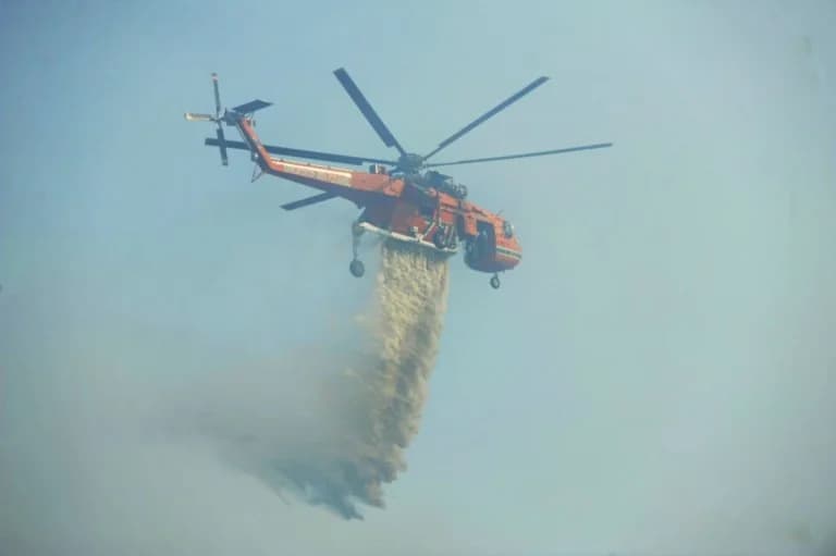 שריפה בארטה: תמיכה אווירית נפרסה