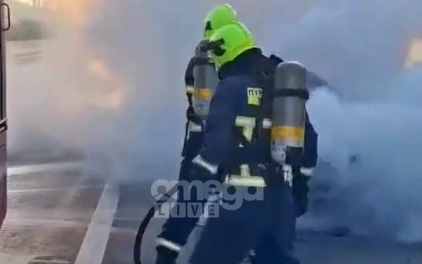 Автомобиль Сгорел дотла в результате Пожара на Шоссе