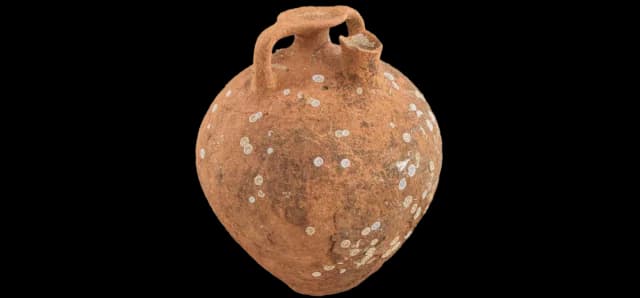 Mykenische Amphore im Archäologischen Museum Thessaloniki ausgestellt