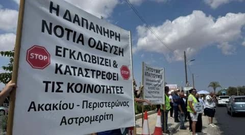 Protest gegen nördliche Straßenverbindung in West-Nikosia