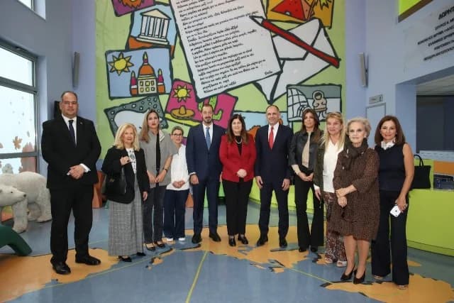 Gerapetritis and Palestinian Minister Visit ELPIDA Children's Oncology Unit