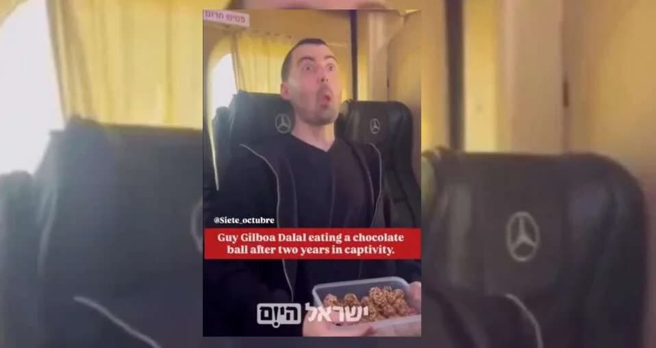 Reaktion eines Hamas-Geiselnehmers beim Probieren von Schokolade nach der Freilassung