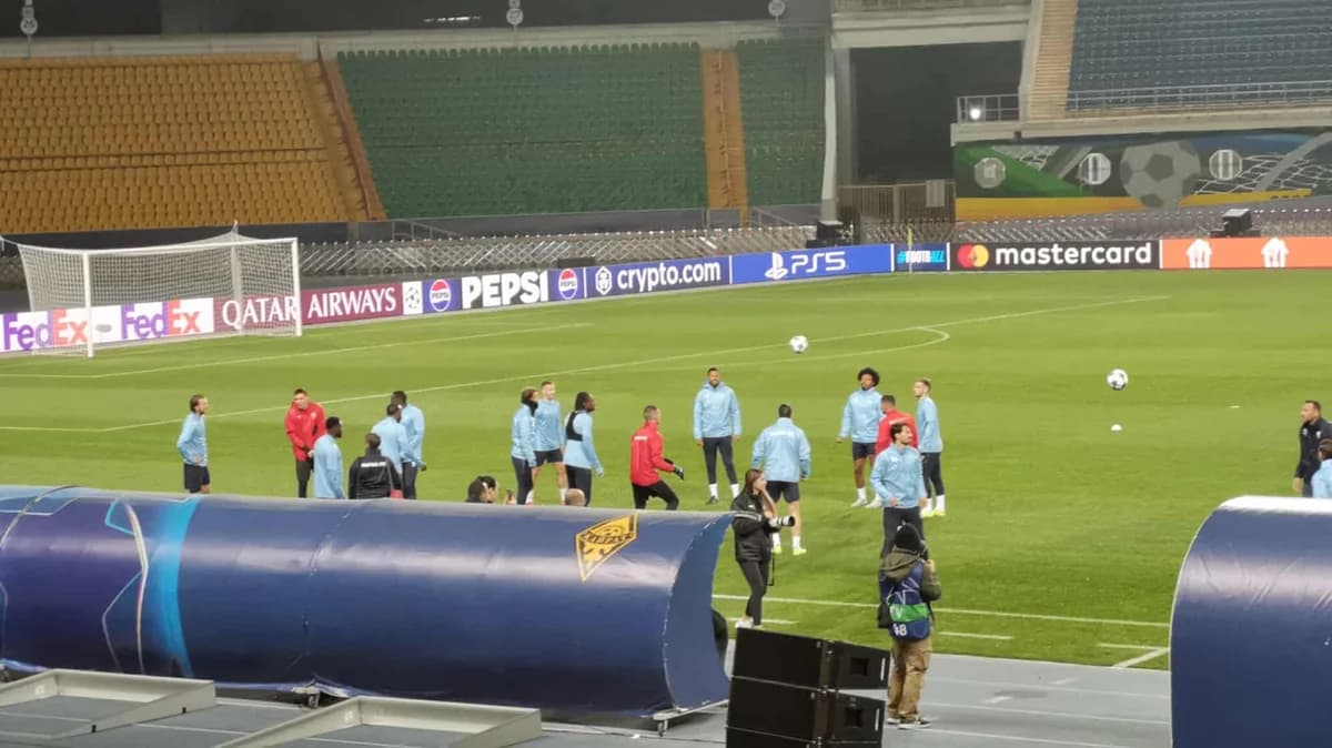 Pafos FC: Último entrenamiento en el «Almaty Ortalyk Stadion» antes del partido contra el Kairat Almaty