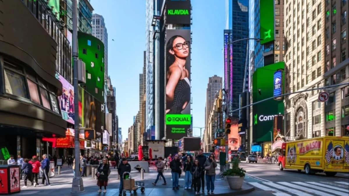 Klavdia Featured in Times Square for Spotify's Equal Campaign