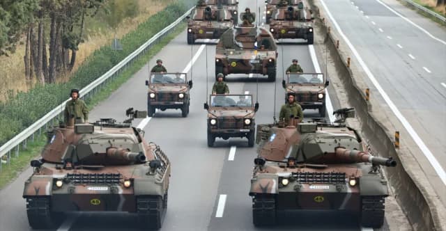 Military Parade Rehearsal in Halkidiki for October 28th
