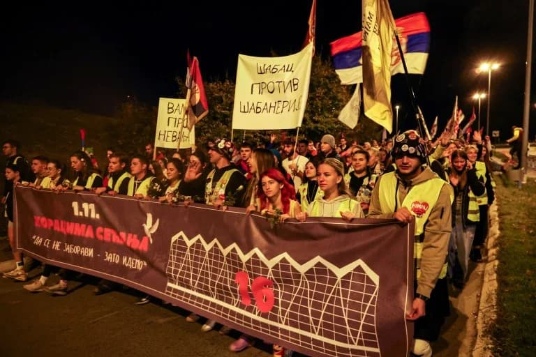 נובי סאד: הפגנה לציון יום השנה לתאונה