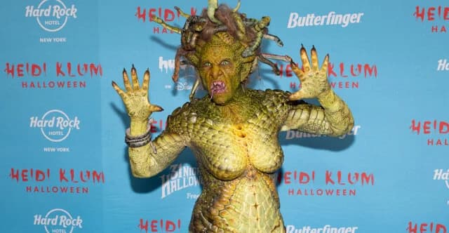 Heidi Klum Transforms into Medusa for Halloween Party