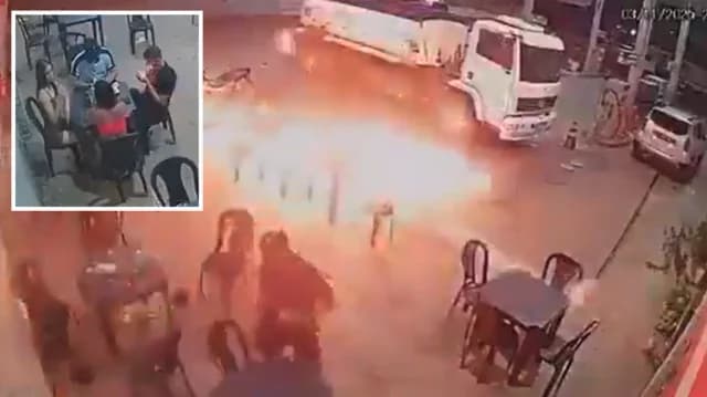 Brasilien: Zigarette löst Feuer an Tankstelle aus
