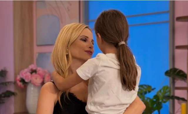 Christiana Aristotelous: Daughter interrupts show with surprise visit
