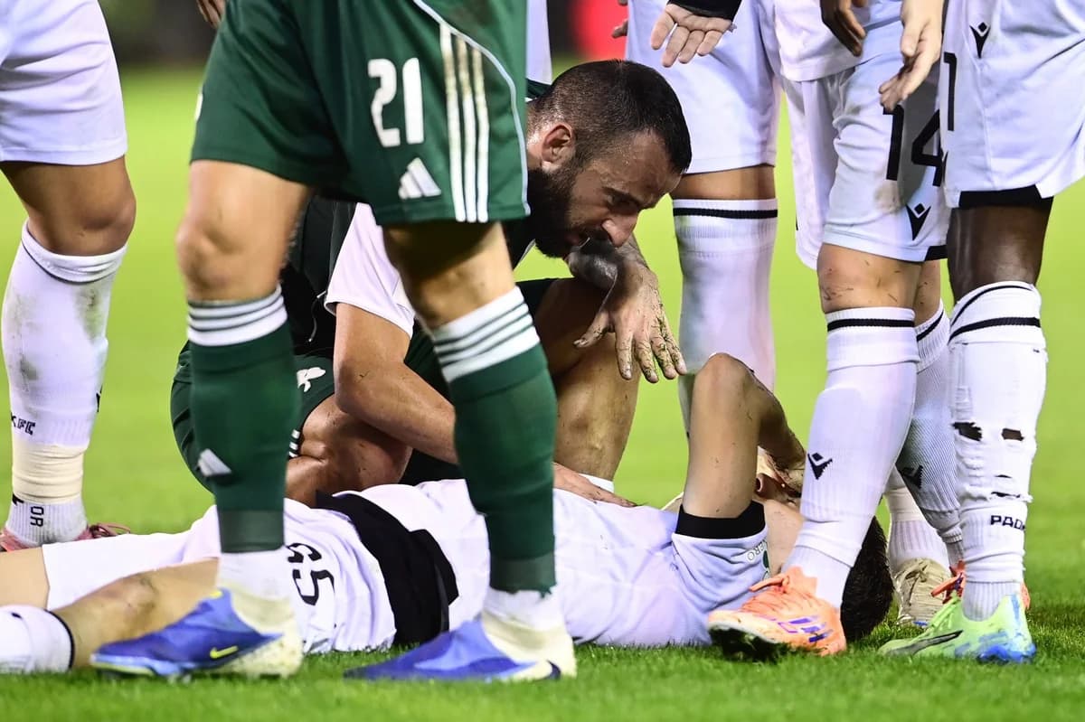 Siopis und Jedvaj besorgt nach Kopfverletzung von Konstantelias