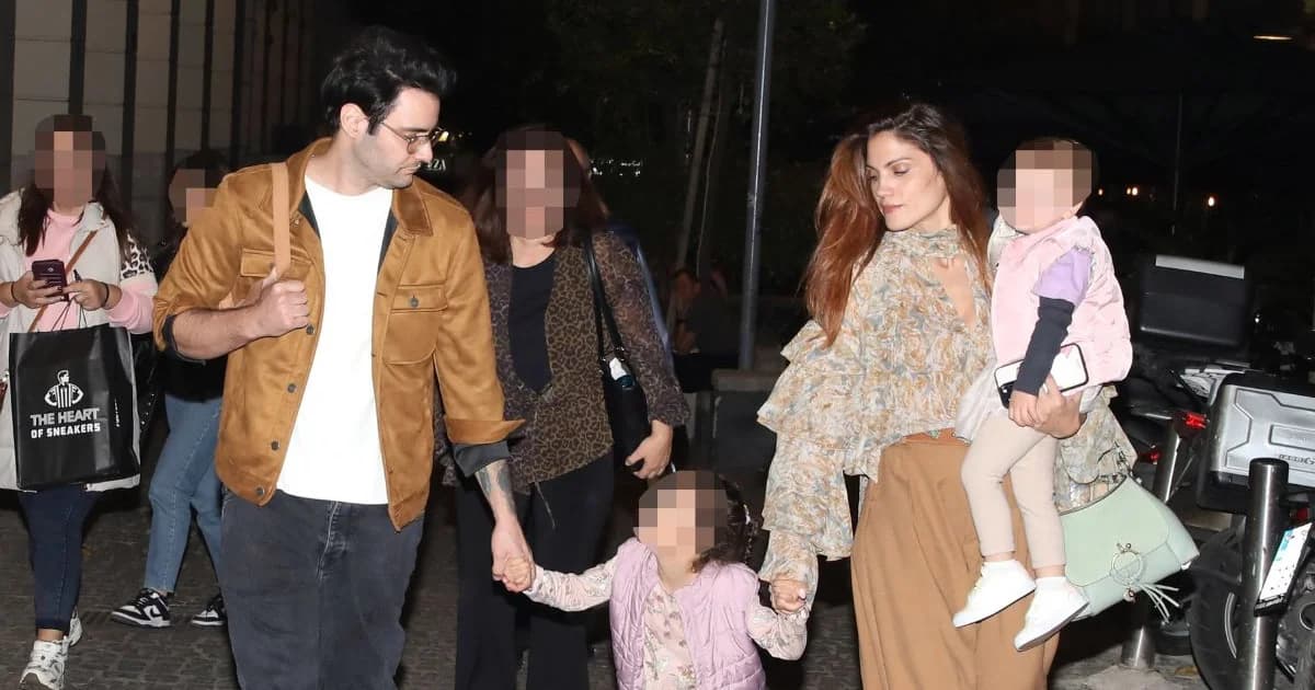 Μαίρη Συνατσάκη και Ίαν Στρατής: Οικογενειακή έξοδος με την κόρη τους, Ολίβια