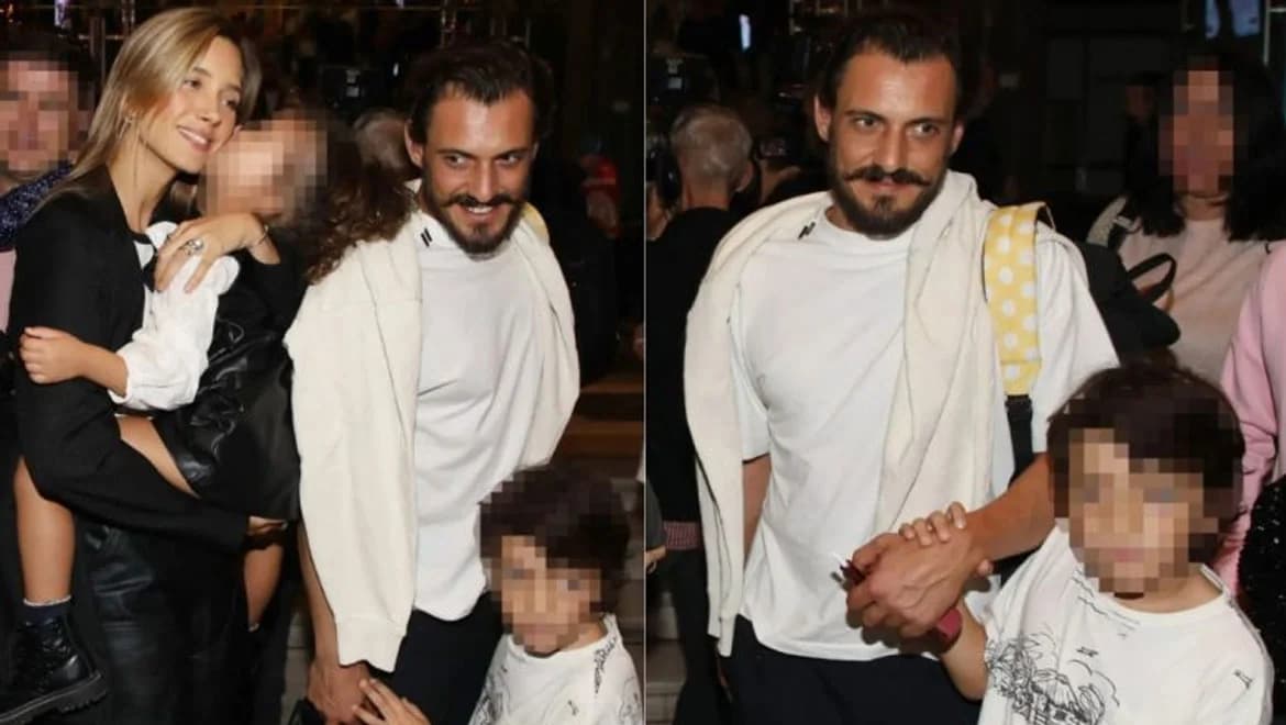 Stavros Svigos and Yolanda Kalogeropoulou: Rare outing with their children