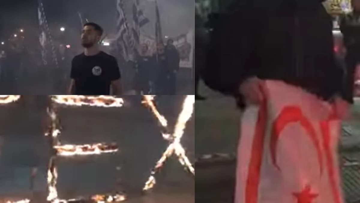 Thessaloniki: Protest gegen die Ausrufung des Pseudo-Staates – Flaggenverbrennung