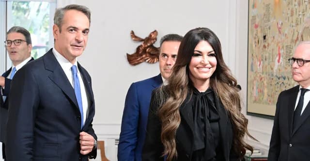 Kimberly Guilfoyle im Maximos Herrenhaus für Energieabkommen Griechenland-Ukraine