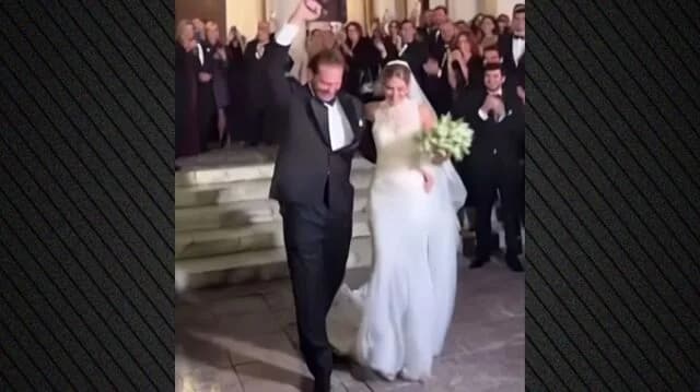 Сын Димитриса Аврамопулоса женился в Афинах - Видео