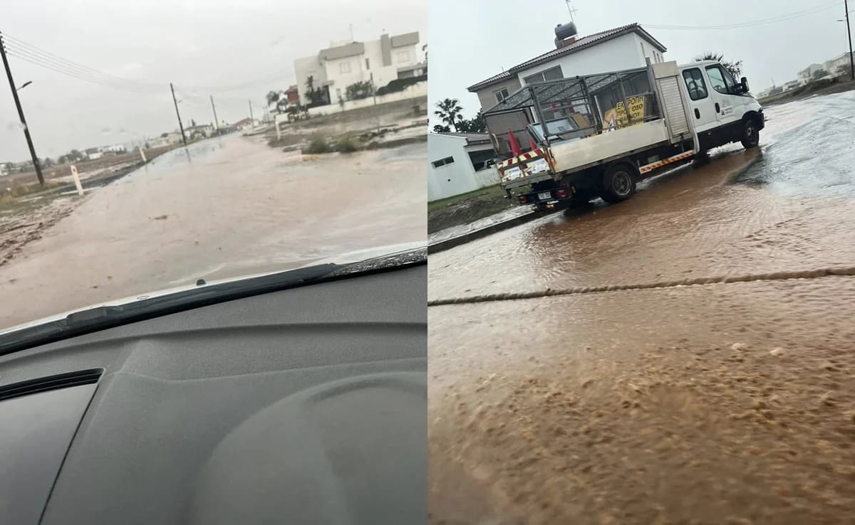 ניקוסיה: מכבי האש מגיבים להצפות עקב מזג אוויר סוער