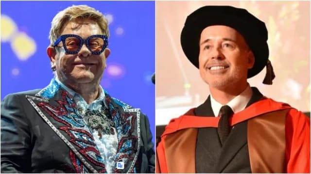 Elton John Proud of Husband's Award for AIDS Charity Work