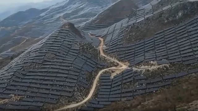 China: Solar Panels Cover Entire Mountains in Guizhou Province