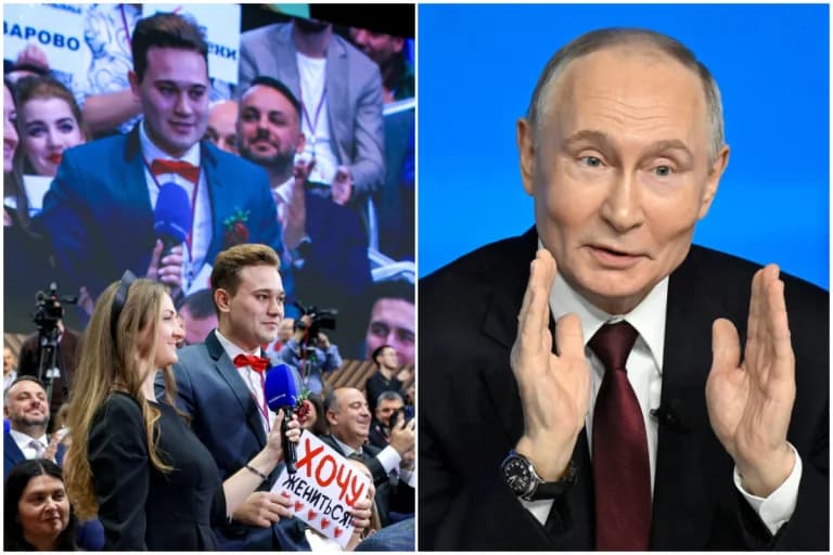 Russland: Reporter macht Heiratsantrag auf Putins Pressekonferenz [Video]