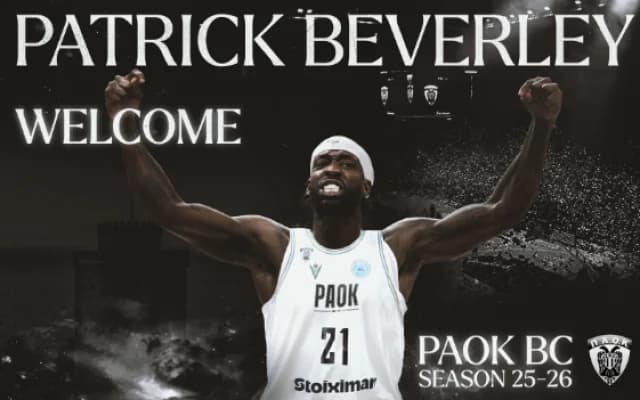 PAOK BC anuncia la adquisición de Patrick Beverley