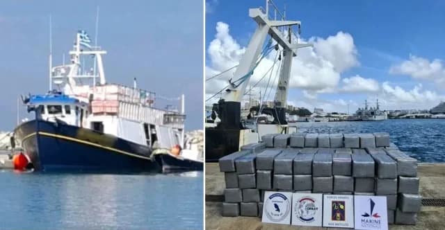 Fotos von beschlagnahmtem Kokain im Zusammenhang mit 'Griechischem Escobar'