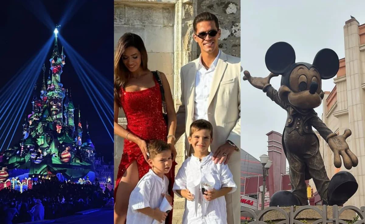 Pieros Sotiriou y Maria Kortzia: Navidad en Disneyland con su familia