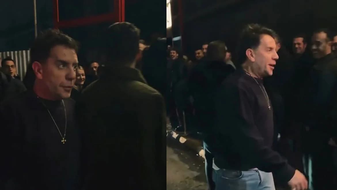 Γιώργος Μαζωνάκης: Χαιρέτησε το κοινό έξω από το νυχτερινό κέντρο