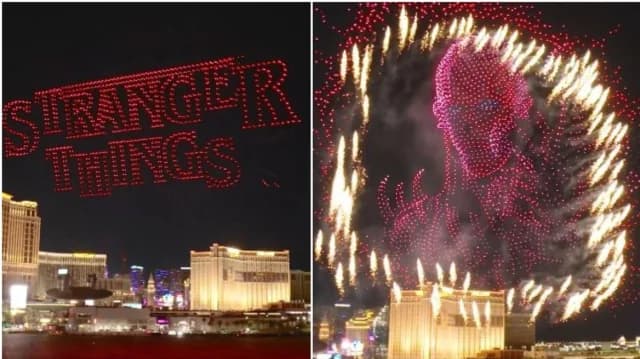 Las Vegas: Espectacular show de drones inspirado en Stranger Things