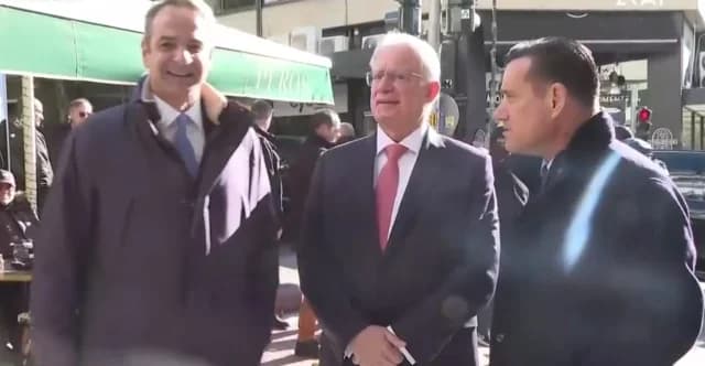 New Year's Coffee in Kolonaki for Tasoulas, Mitsotakis, Kaklamanis, and Georgiadis