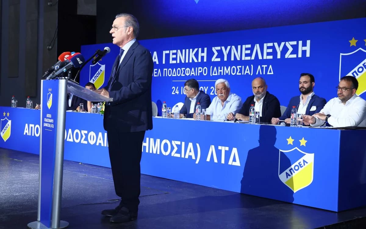APOEL: Escenarios para la sucesión del Presidente Prodromos Petridis