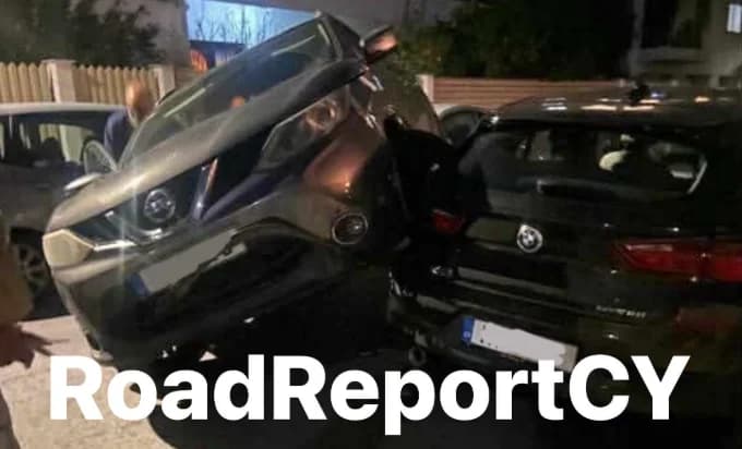 Traffic Accident in Agios Dometios: Car 'Rides' Another Vehicle